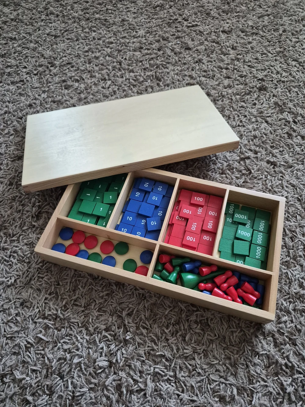 Wooden Montessori Stamp Game Set